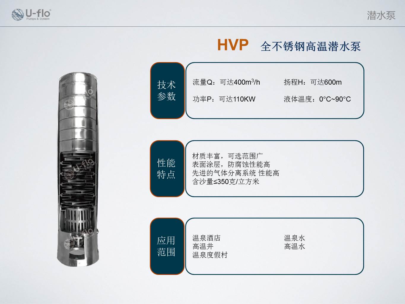 高溫熱水泵技術參數(shù)及性能特點